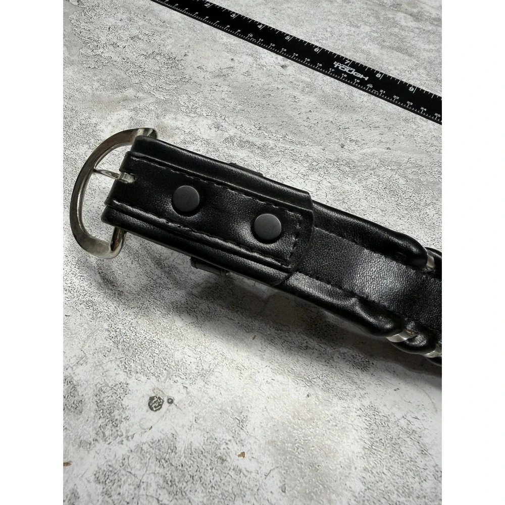 Cimarron Belt Corp. Belt‎ Mens 34 Black Leather Western Braided Edge Made In USA